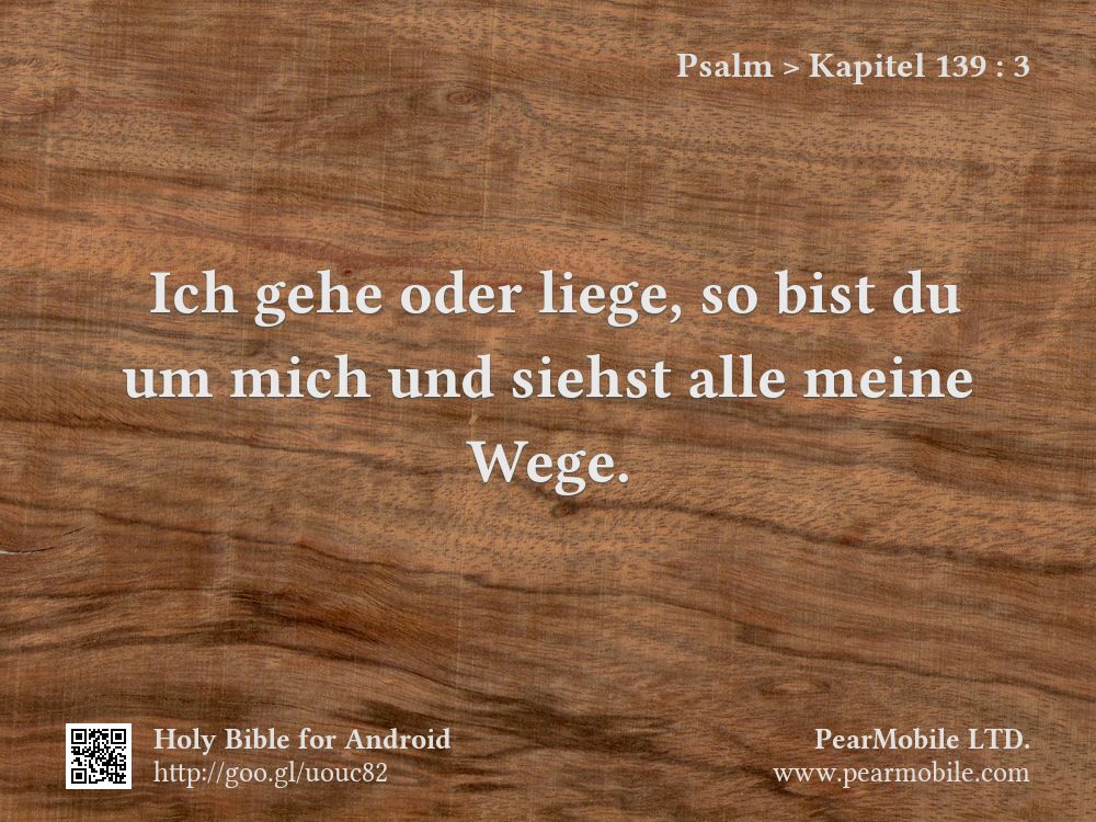 Psalm, Kapitel 139:3